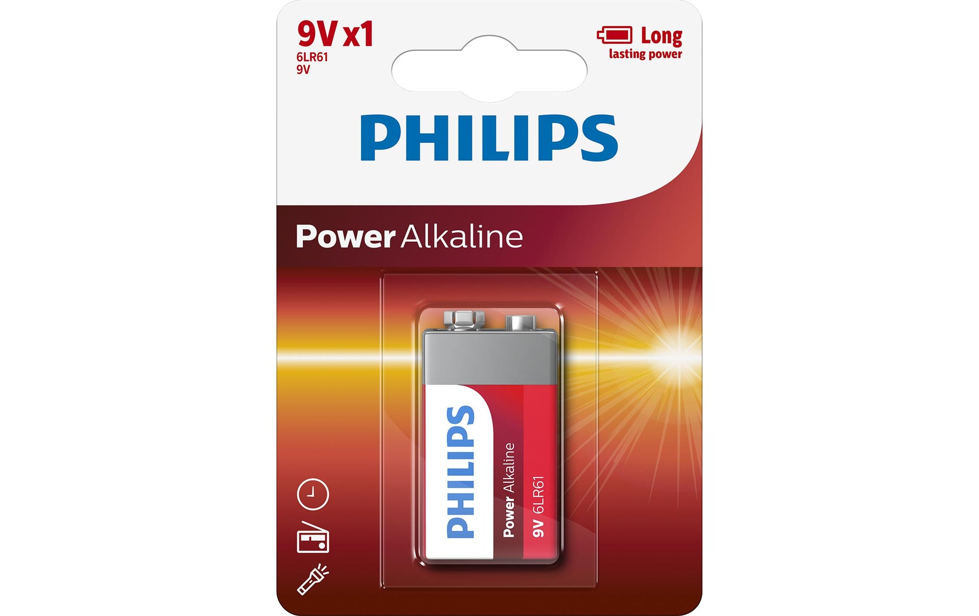 Philips 9V Batterien, Alkaline, 9 V – 1 Stk.