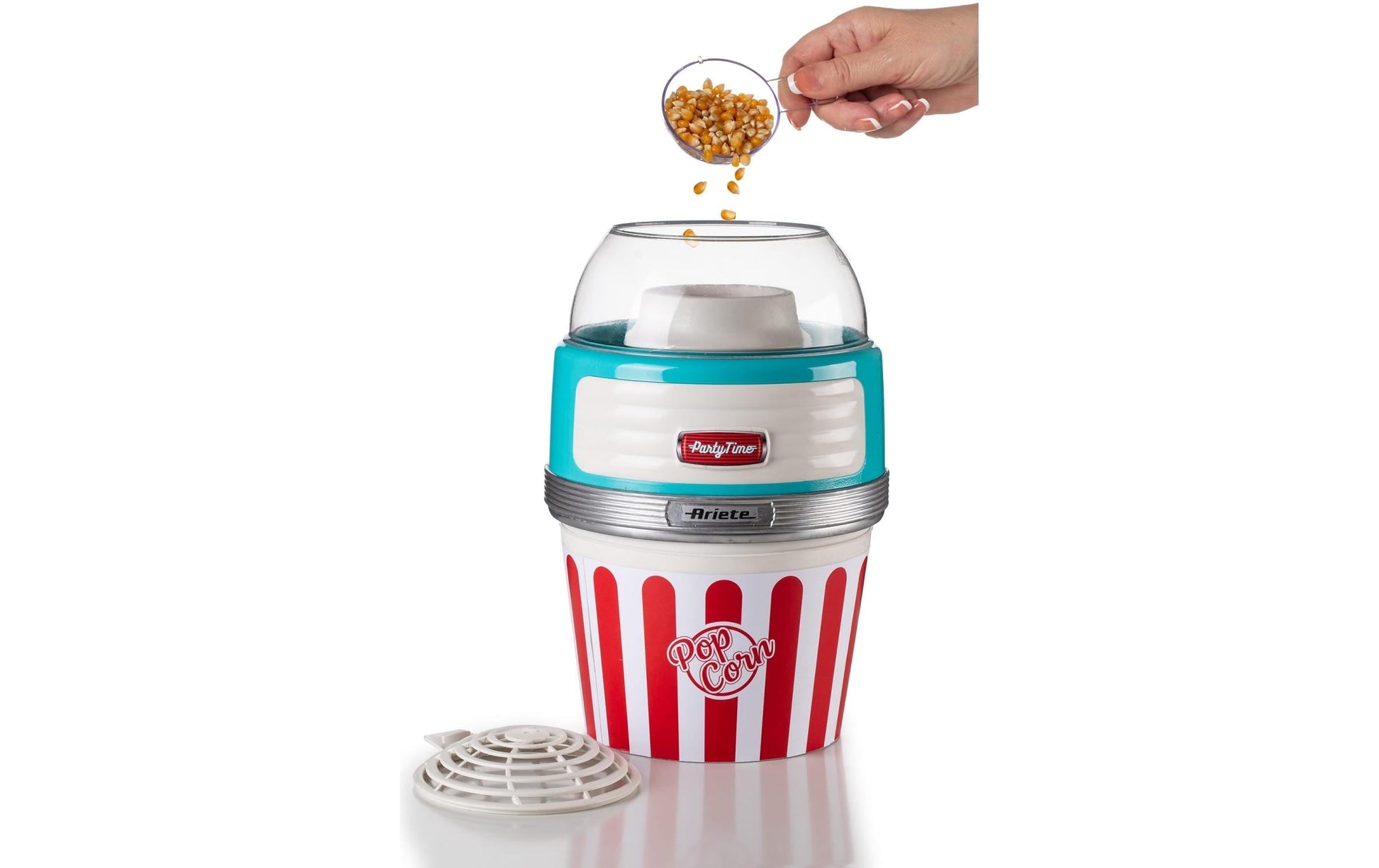 Ariete Popcorn-Maschine ARI-2957-BL – 1100 W – blau/rot/weiss