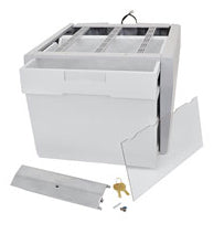 Ergotron Schrank – 45,7 × 45,7 × 32,5 cm, grau, weiss, 1 kg/Tablar