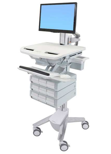Ergotron StyleView IT-/Medizin-Fahrwagen – höhenverstellbar, für Monitore bis 24"