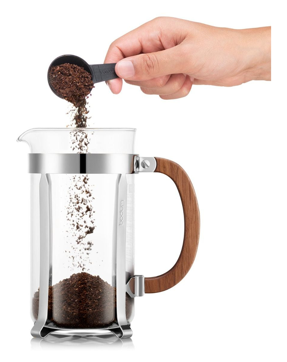 Bodum Chambord French Press Kaffeebereiter – 1 l, 8 Tassen, Silber