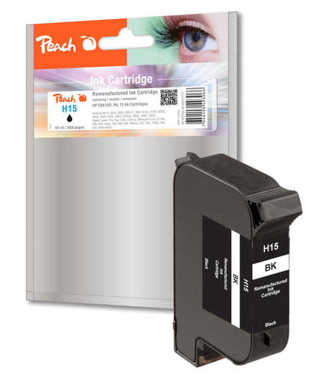 Peach 15 Schwarz Tintenpatrone (Kompatibel) – 950 Seiten – für HP DeskJet 3810/3816/3820 … – C6615D
