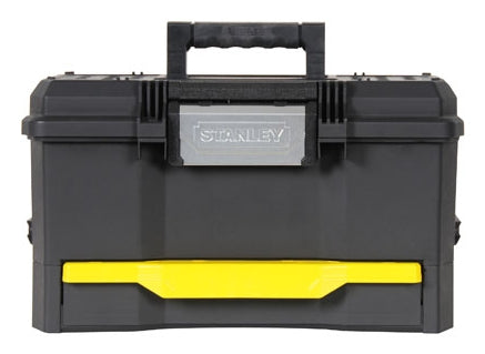 Stanley Werkzeugbox, 280 × 480 × 290 mm, Kunststoff, schwarz, mit Tragegriff