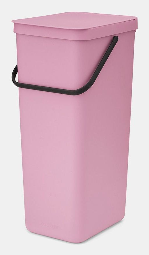 Brabantia Recyclingbox Sort & Go – 40 l – Kunststoff, rechteckig – rosa