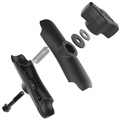 RAM Mounts RAM-B-201U – Doppel-Socket-Arm, 1" Kugel, Schwarz