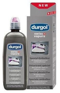 Durgol Swiss Vapura Entkalker für Dampfbügelstationen – Flüssigkeit, Box – 500 ml, 1 Stk.