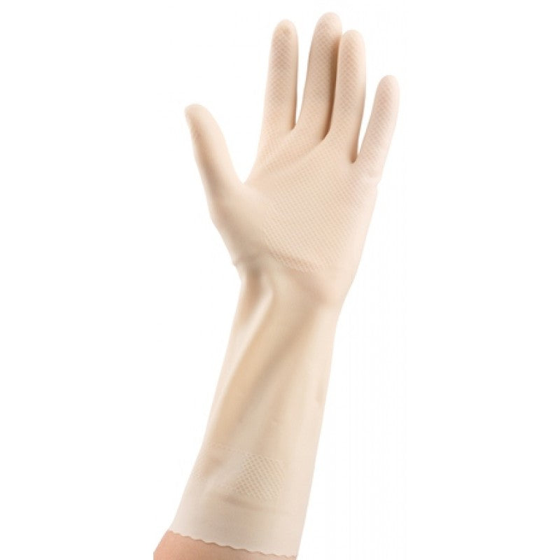 Vileda Arbeitshandschuhe Der Feine Sensitive – M, 1 Paar (2 Stück) – Baumwolle/Latex, Rosa