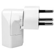 Steffen Peachick Move Winkeladapter – 1× Steckdose T13, 90° abgewinkelt, 270° drehbar, Kinderschutz, Weiss