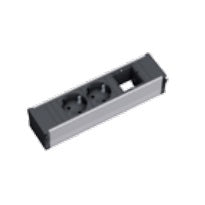 Bachmann CONI Einbausteckdosenleiste, 3×T13, Einbau, Eingang GST18I3, 0,1 m – Schwarz