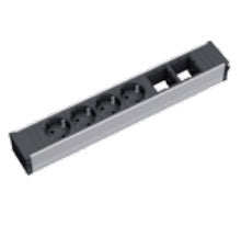 Bachmann CONI Einbau-Steckfeld 5× T13 (10 A) – Wieland GST18 Eingang – für Schweiz, Liechtenstein