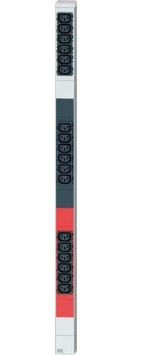 Bachmann Rack-PDU – Standard, 3-phasig, Senkrecht 1U, 16 A 400 V, 18×C13, CEE 3L+N+PE 16 A, 3 m