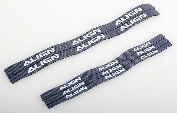 ALIGN HN6023T Klettband – 10 mm × 0,2 m, schwarz, Nylon, selbstklebend, 5 Stück