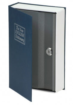 KH Security Wertsachenversteck – mit Schlüssel, Metall, Blau, 150 × 55 × 240 mm