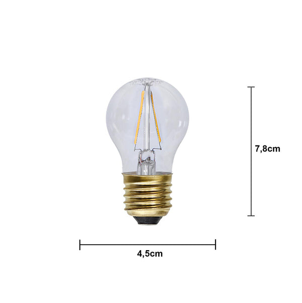 Star Trading Leuchtmittel E27 Tropfenform – Warmweiss 2100 K, 120 lm, 1,5 W