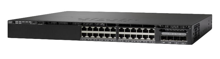 Cisco Catalyst C3650-24PS-E – Managed Switch – 24×GbE, 4×SFP, L3, PoE+ 390 W, 1U