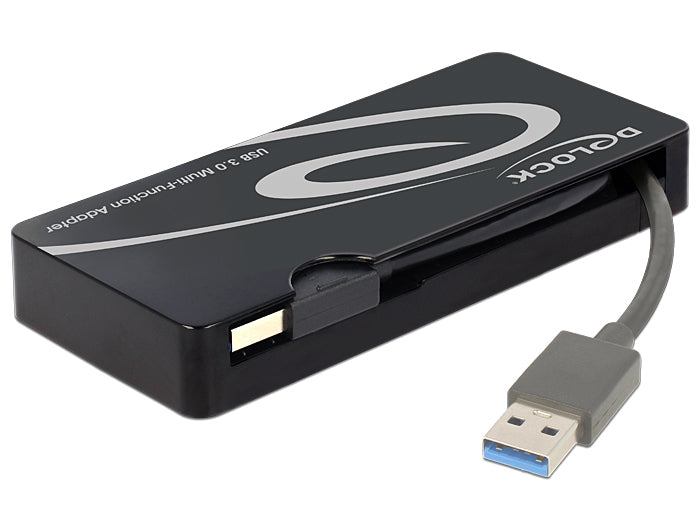 DeLOCK 62461 Dockingstation – USB-A, 1× HDMI, 1× VGA, GbE