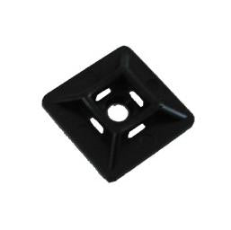 VR Technics Kabelhalter für Kabelbinder bis 3,6 mm Breite, 19×19 mm, 100er-Pack – schwarz