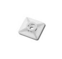 VR Technics Kabelhalter, für Kabelbinder bis 2,5 mm, 100er-Pack, 12×12 mm – Weiss
