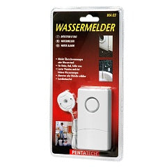 Pentatech WA03 – Wassermelder, Batteriebetrieben (9V), 98 dB – Weiss