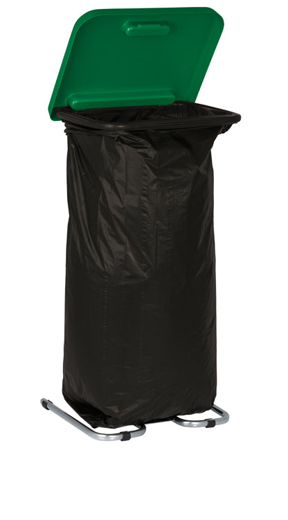 Alba-Krapf Abfallcontainer – 60 l – Stahl, Silber – B × H × T 380 × 725 × 316 mm