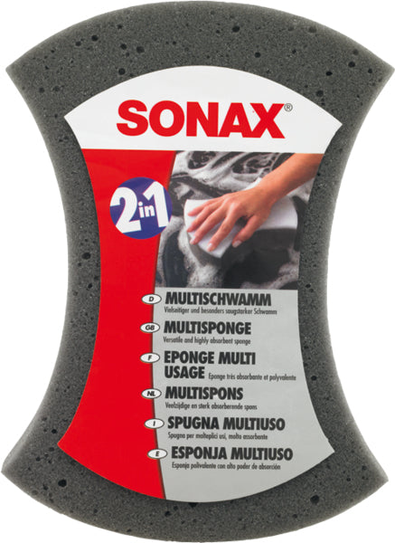 Sonax Autoschwamm 2-in-1 – für Auto, Grau, 1 Stk.