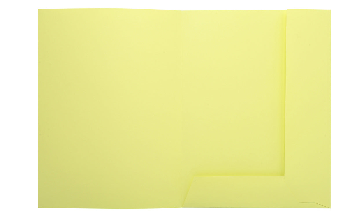 Exacompta Einlagemappe Super 250 A4 – Karton, Gelb, 2 Einschlagklappen 100 mm, 50 Stk.