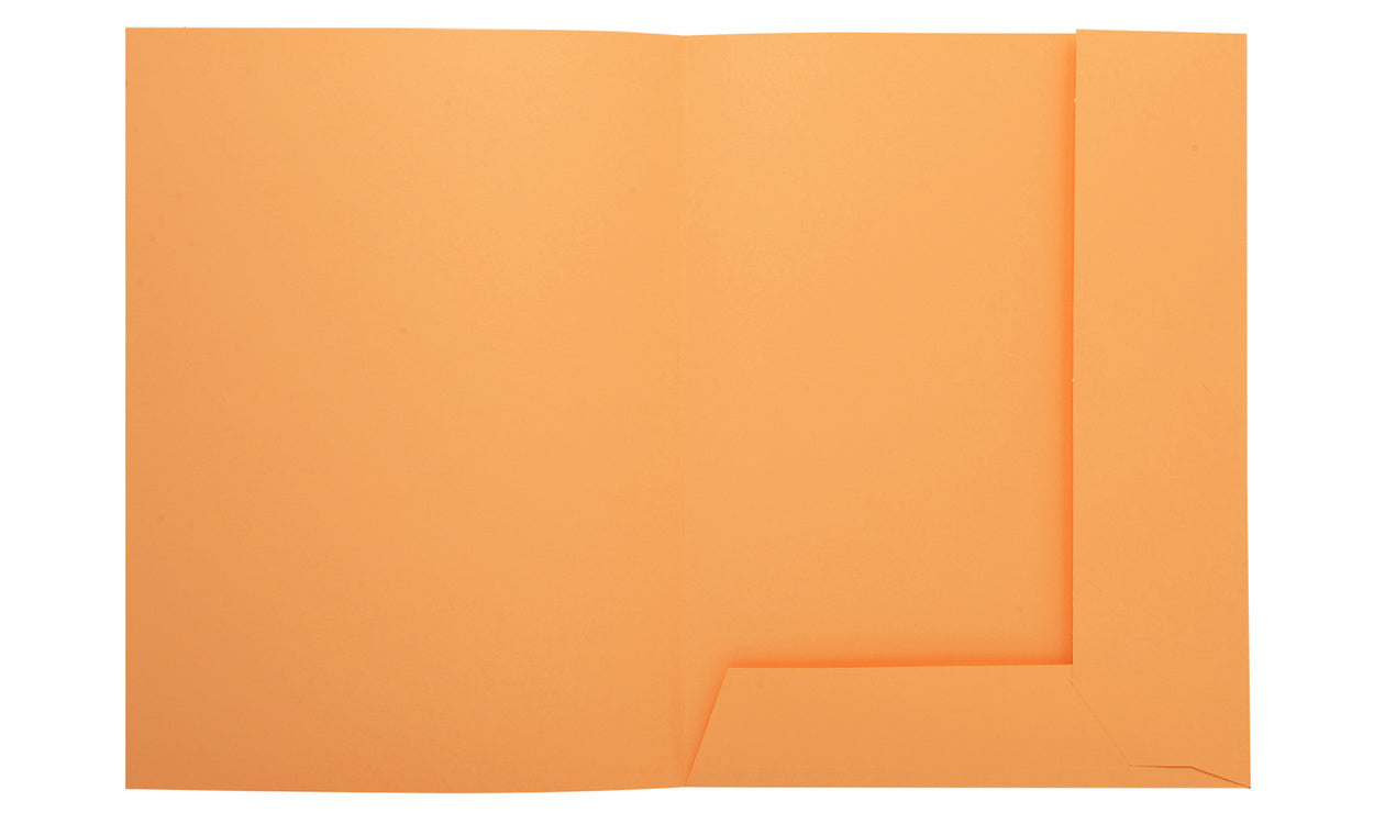 Exacompta Einlagemappe A4 – Karton, Orange, 2 Klappen, Beschriftungsfeld, 50 Stk.