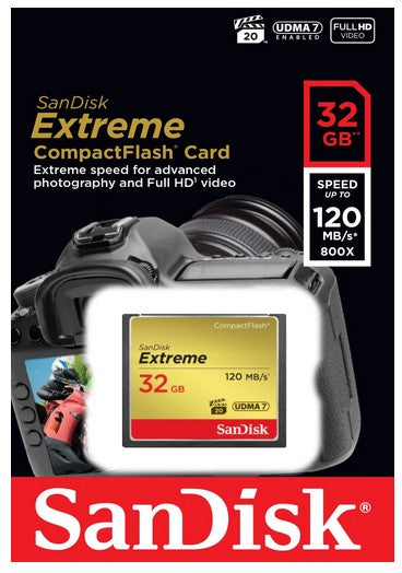 SanDisk Extreme Speichergerät – 32 GB, 120 MB/s Lesen, 85 MB/s Schreiben