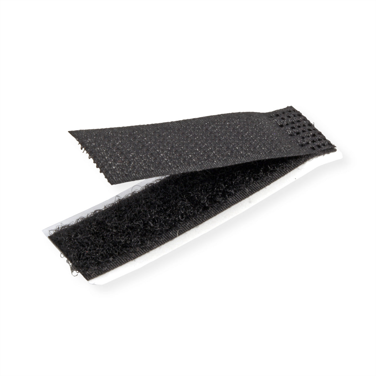 Velcro Klettband – 16 × 70 mm, schwarz, selbstklebend, 1 Stk.