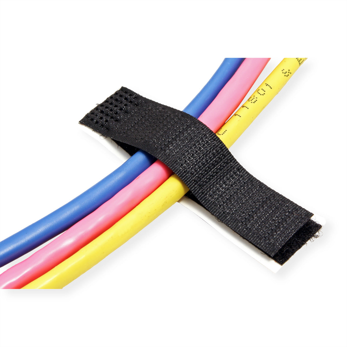 Velcro Klettband – 16 × 70 mm, schwarz, selbstklebend, 1 Stk.