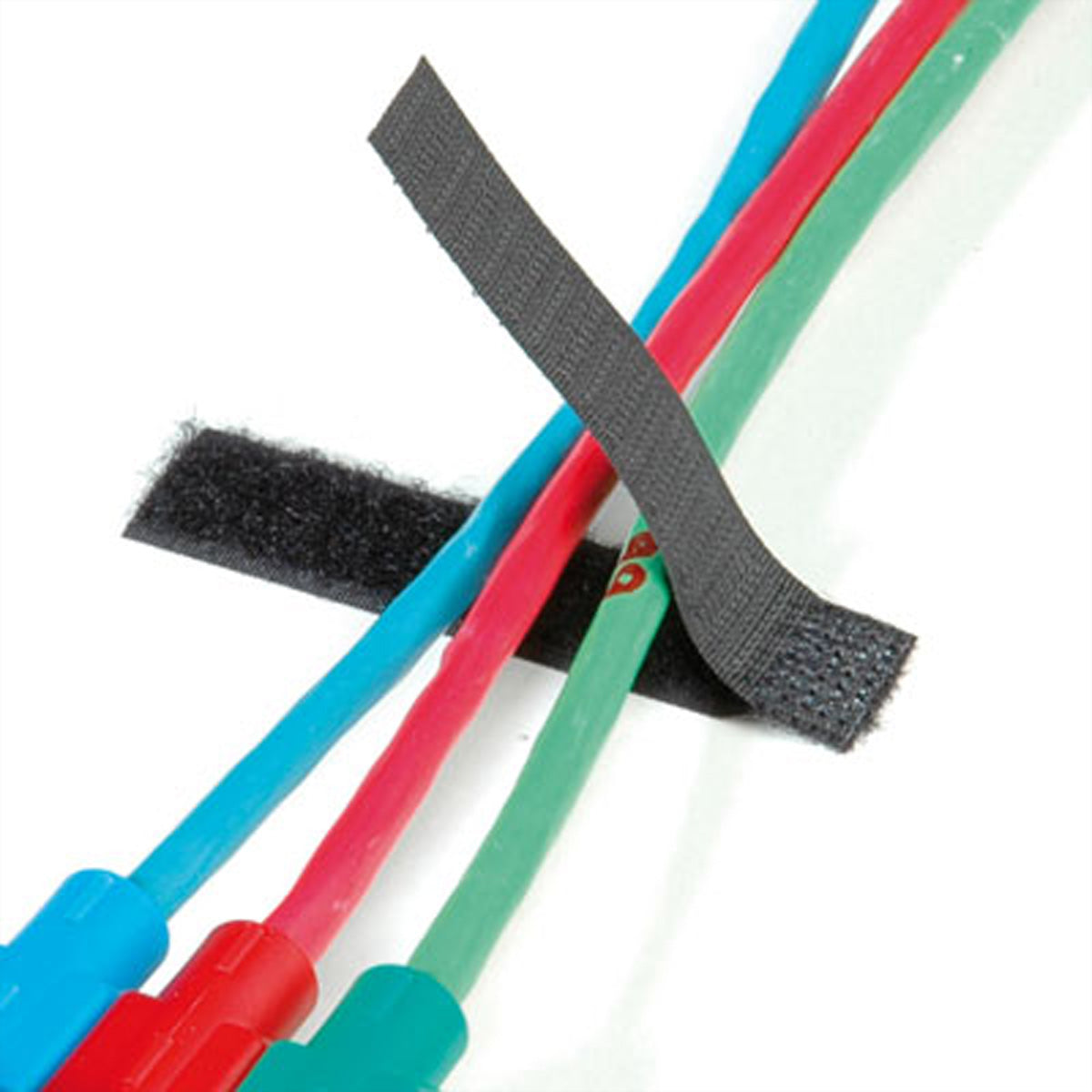 Velcro Klettband – 16 × 70 mm, schwarz, selbstklebend, 1 Stk.