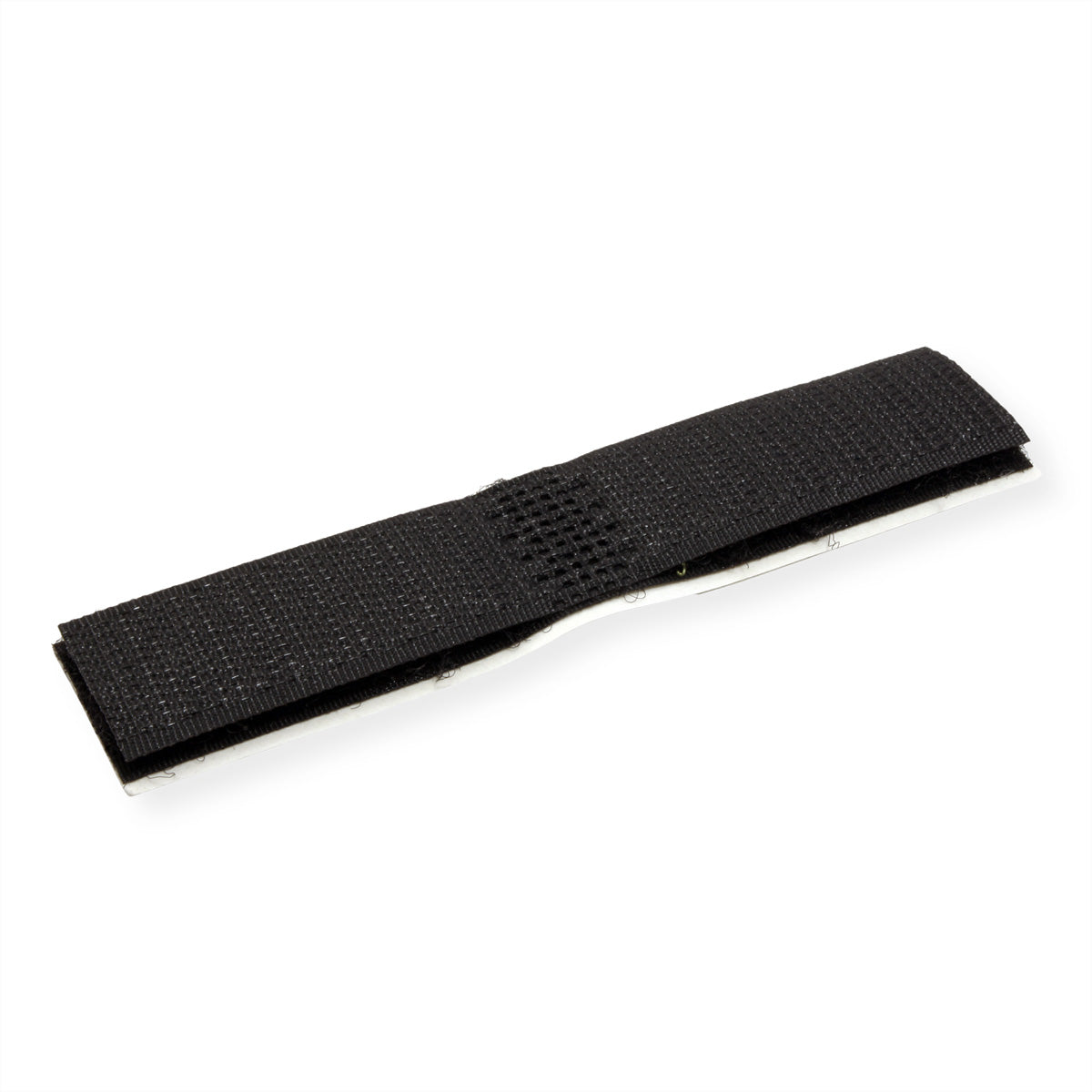 Velcro Klettband Kabelflachverleger – 20 × 100 mm, schwarz, selbstklebend