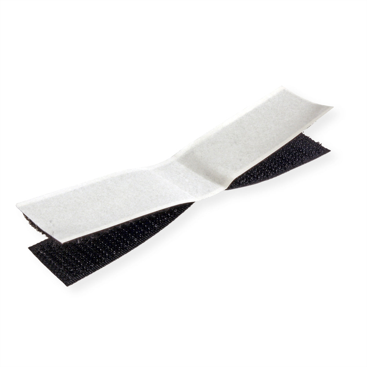 Velcro Klettband Kabelflachverleger – 20 × 100 mm, schwarz, selbstklebend