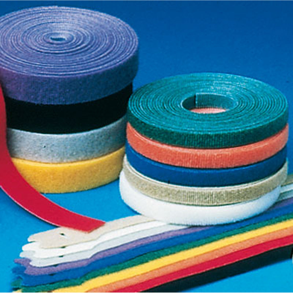 Velcro ONE-WRAP Strap Klettband 20 cm – 10-teilig, mit Lasche, wiederverwendbar, Gelb