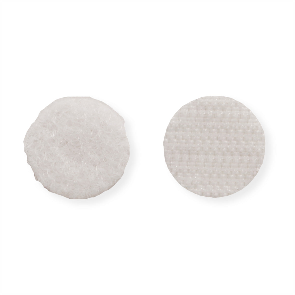 Velcro Selbstklebende Klettpunkte – 16 mm, weiss, 16 Stk.