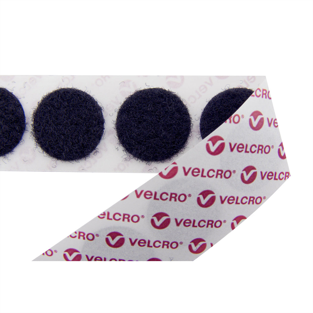 Velcro Selbstklebende Klettpunkte – 19 mm, 125 Stk., weiss