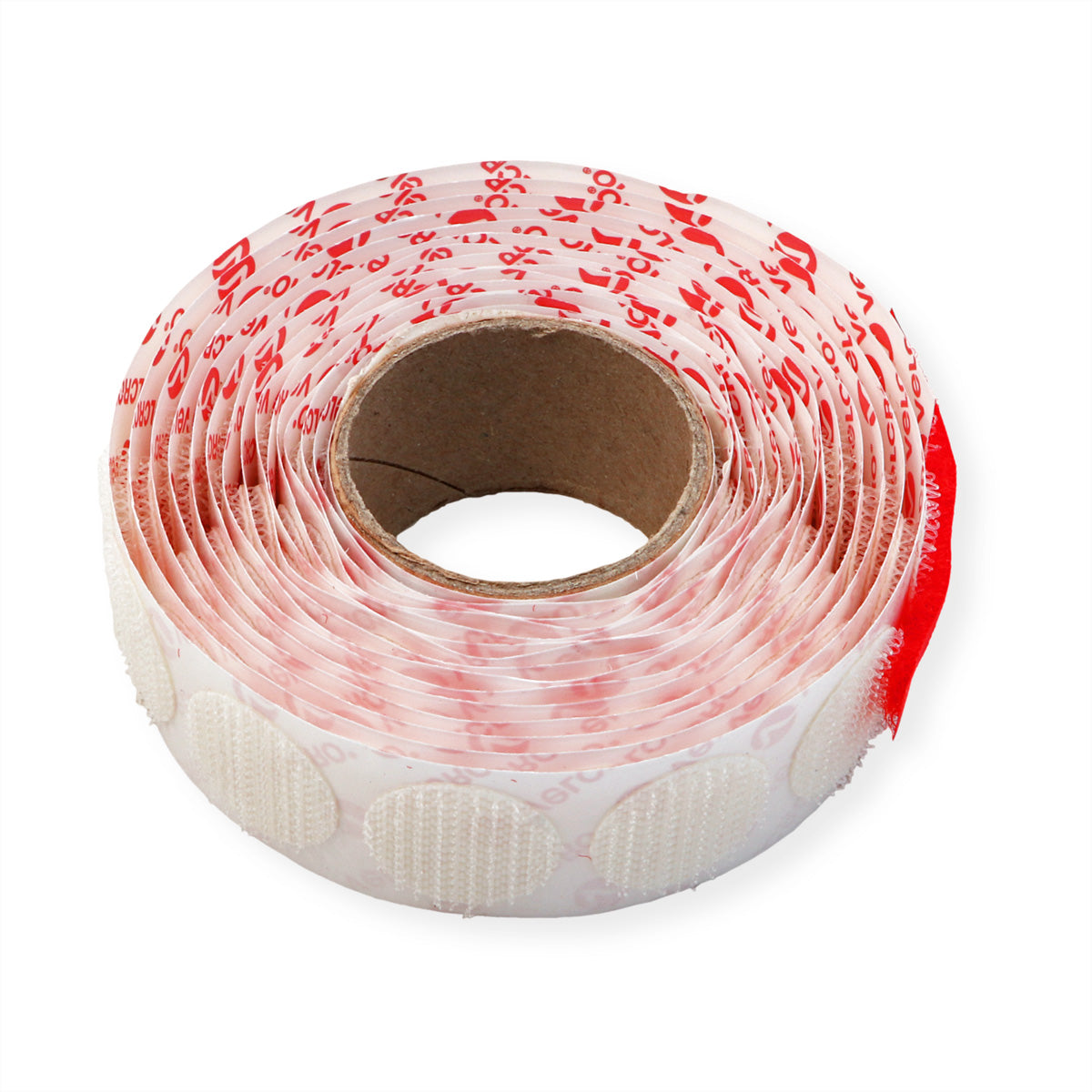 Velcro Montagepad – Ø 19 mm, weiss, 125 Stk., selbstklebend