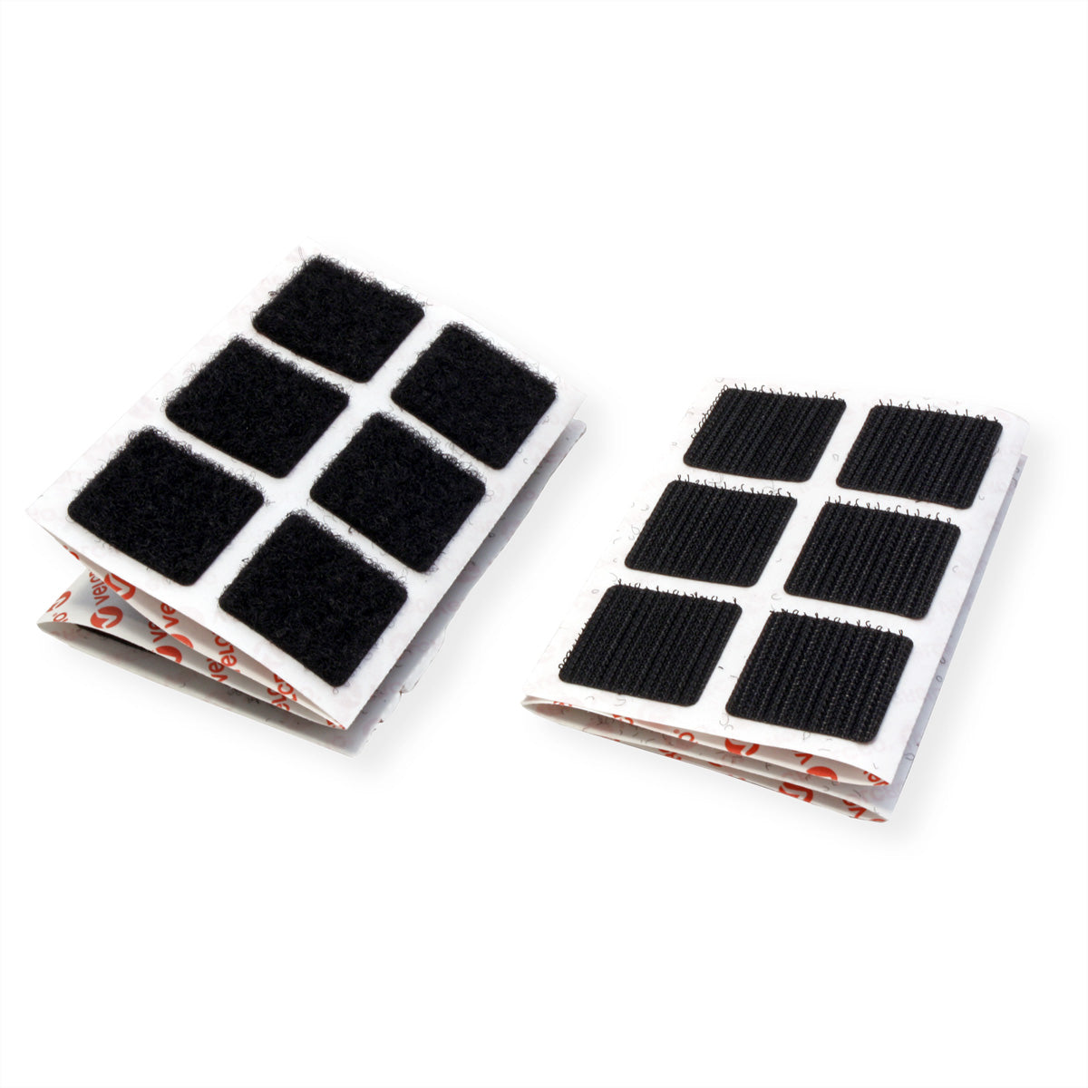 Velcro Klettband selbstklebend – 25 × 25 mm, schwarz, 24 Stk.