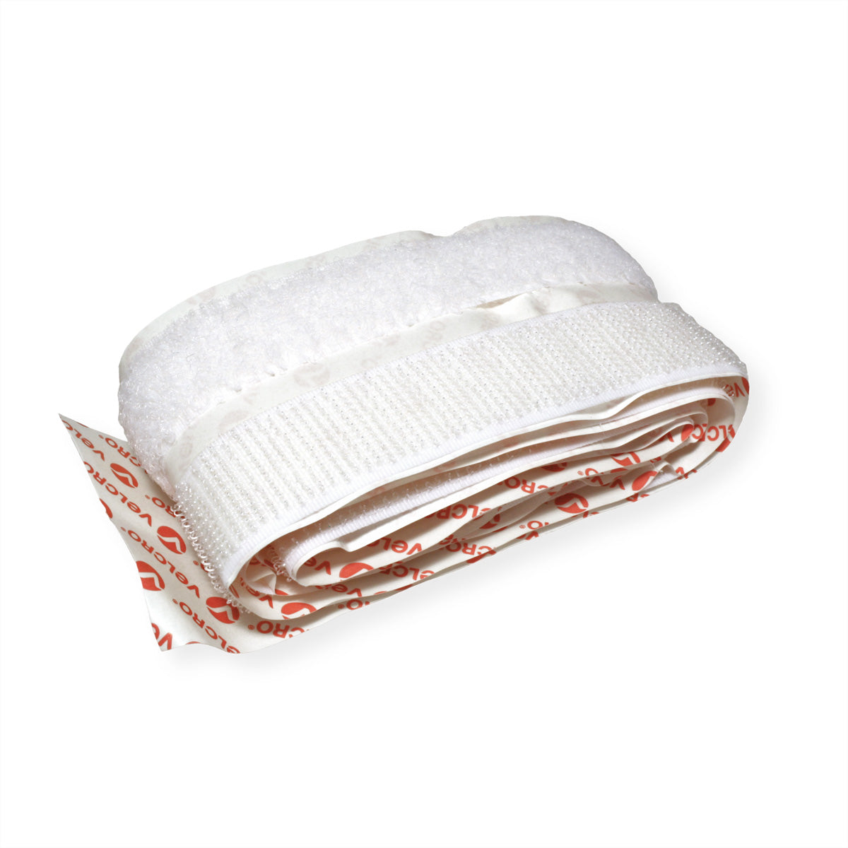 Velcro Selbstklebendes Klettband – 20 mm × 1 m, weiss, 1 Stk.