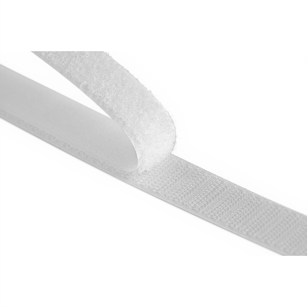 Velcro Selbstklebendes Klettband – 20 mm × 1 m, weiss, 1 Stk.