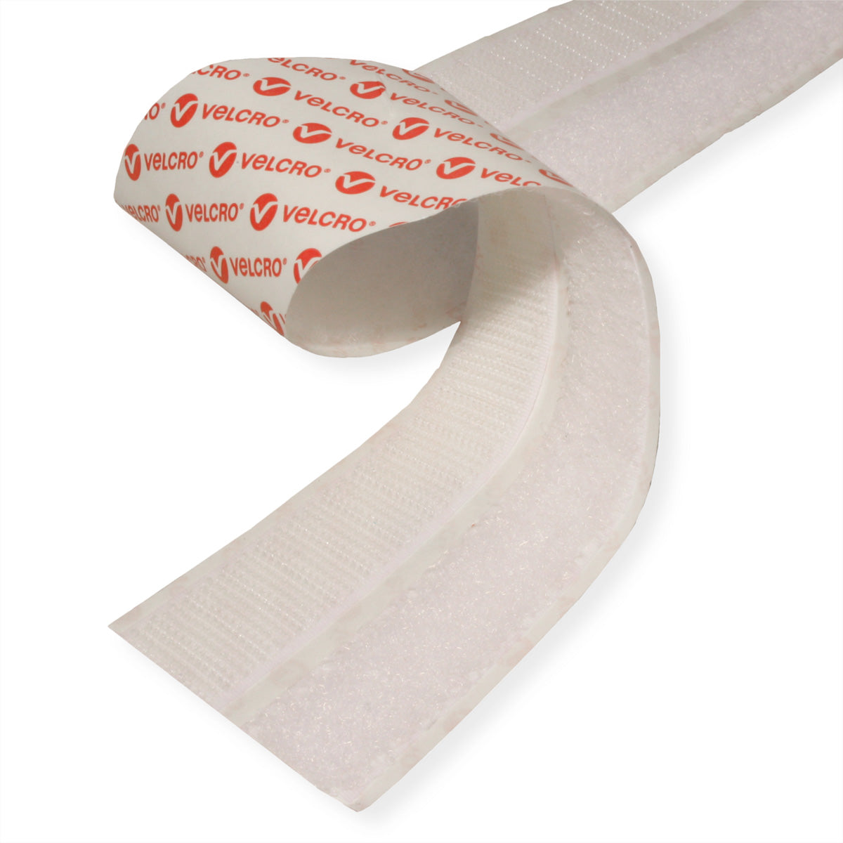 Velcro Selbstklebendes Klettband – 20 mm × 10 m, weiss, 1 Stk.