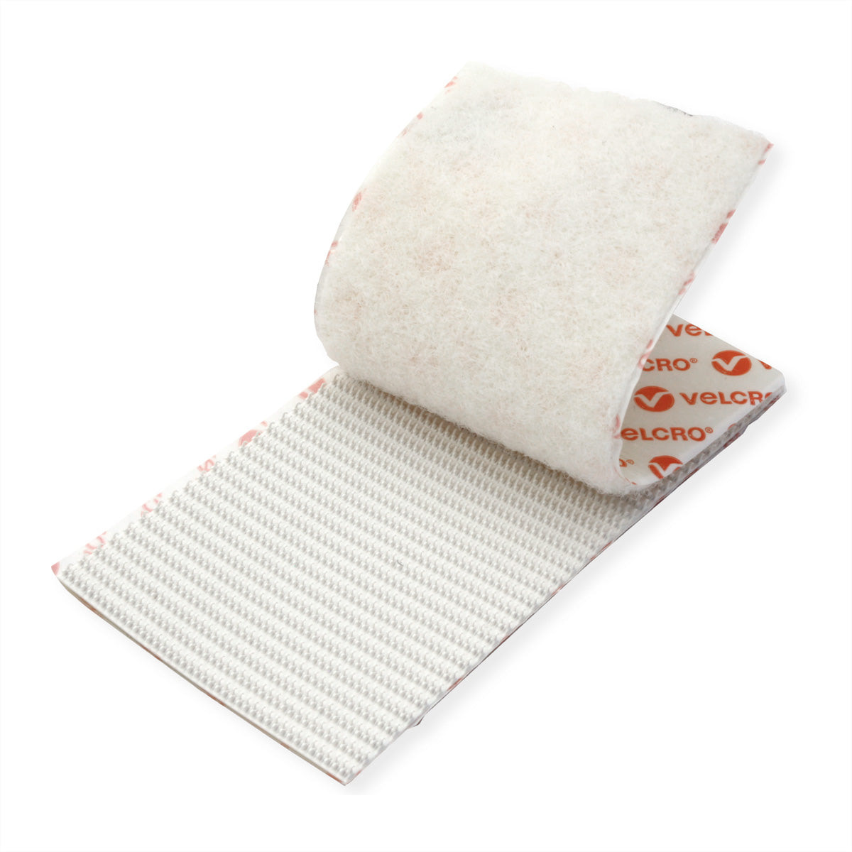 Velcro Extra starke Klettstreifen, selbstklebend – 50 × 100 mm, weiss, bis 7 kg, 2 Stk., für Innen- & Aussenbereich