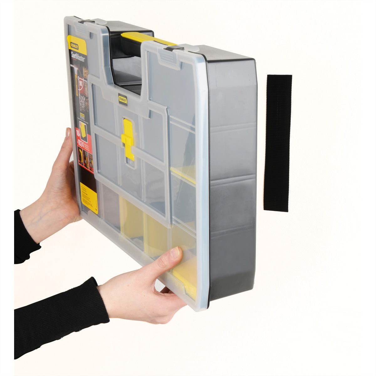 Velcro Extra starke Klettstreifen, selbstklebend – 50 × 100 mm, weiss, bis 7 kg, 2 Stk., für Innen- & Aussenbereich