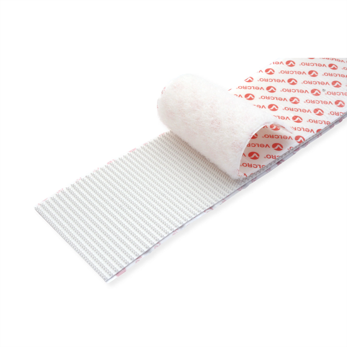 Velcro Klettband extra stark, selbstklebend – 50 mm × 1 m, weiss, 1 Stk.