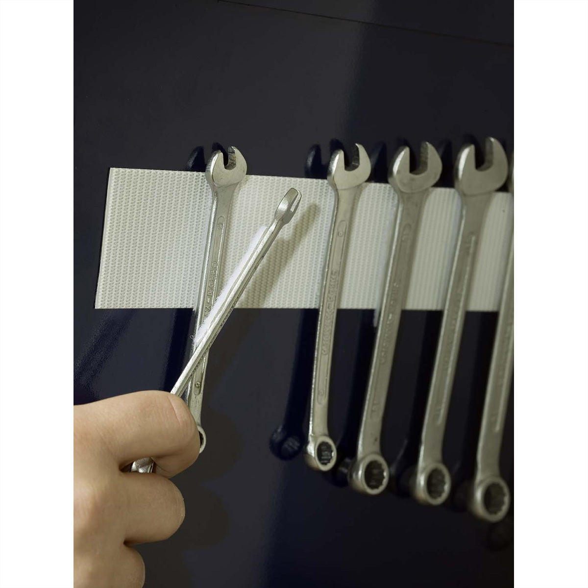 Velcro Klettband extra stark, selbstklebend – 50 mm × 1 m, weiss, 1 Stk.