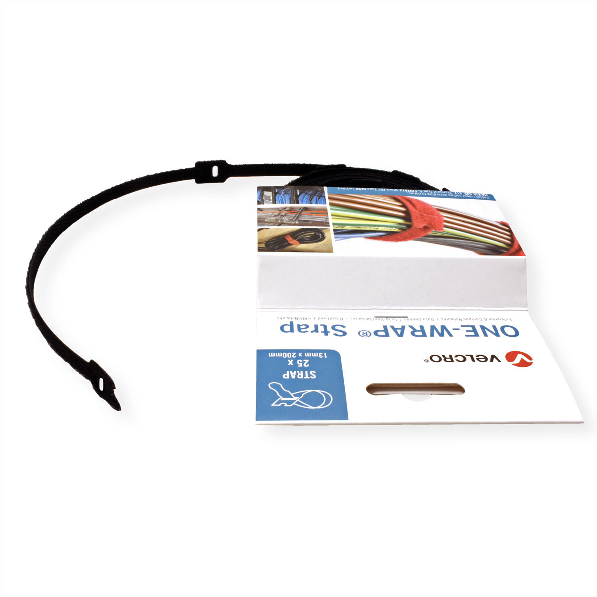 Velcro Schnur – 0,2 m, PP, schwarz, 25 Stück