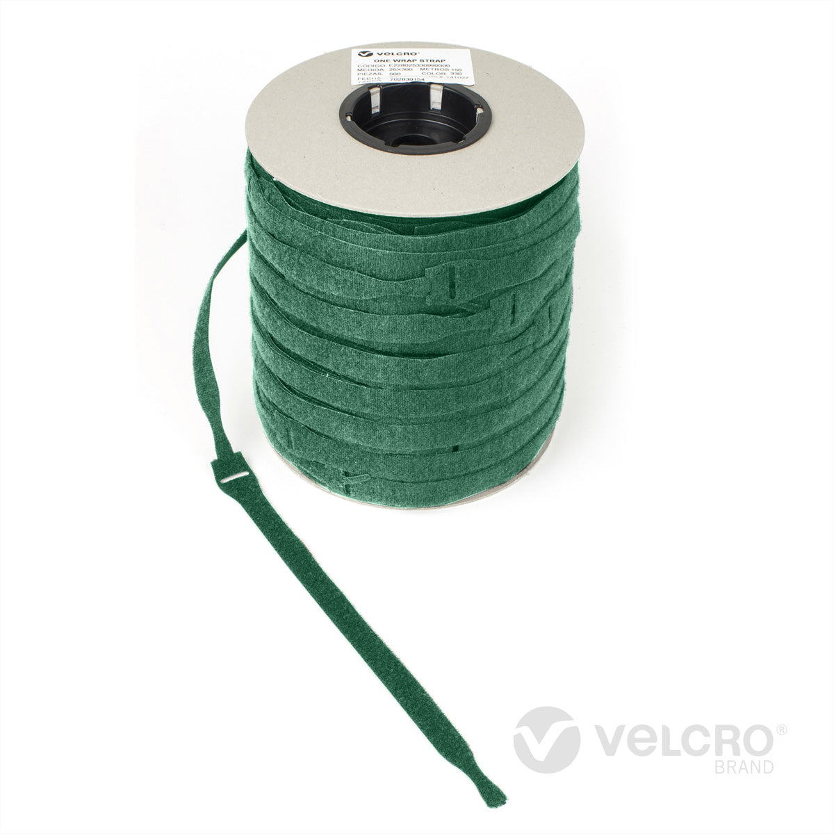 Velcro Gummibänder – 13 × 200 mm, Grün, Polypropylen, 880 g