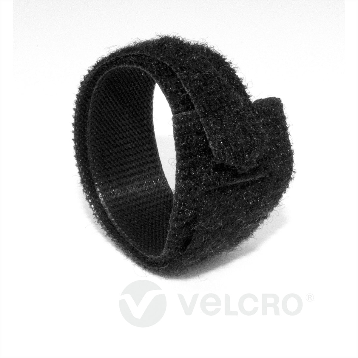 Velcro Klettband – 0,2 m, PP, Schwarz, 25 Stück