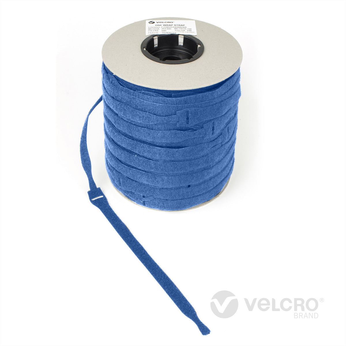 Velcro Klettband 20 mm × 200 mm – 750 Stück, wiederverwendbar, blau, PP