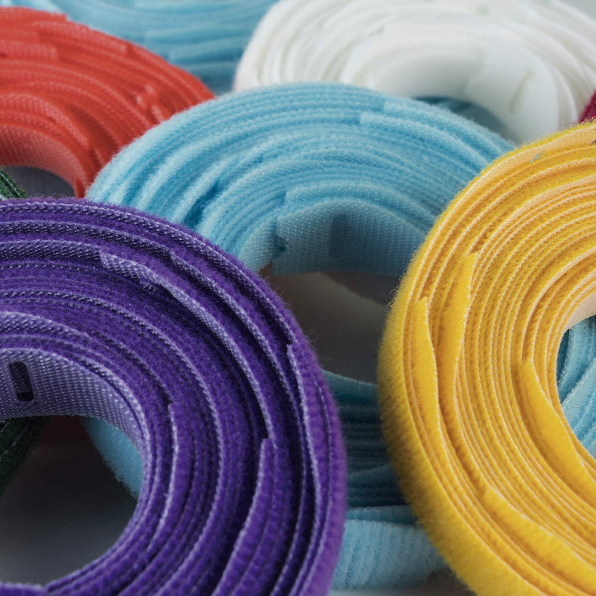 Velcro Klettband – 20 mm × 330 mm, PP, Gelb, 750 Stück